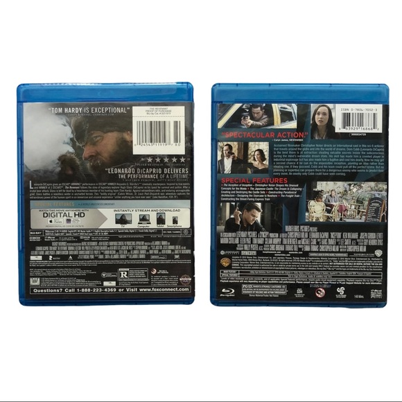 Blu-Ray Leonardo DiCaprio Bundle Inception The Revenant - Picture 2 of 6